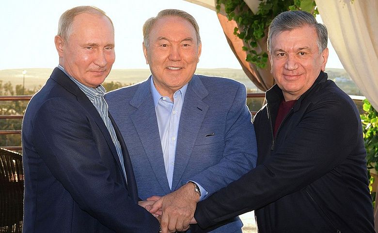 О чем говорили Путин, Назарбаев и Мирзиеев в Туркестане