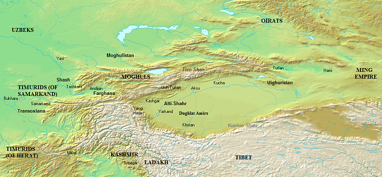 Кыргызстан и Средняя Азия под властью ойрат-монголов